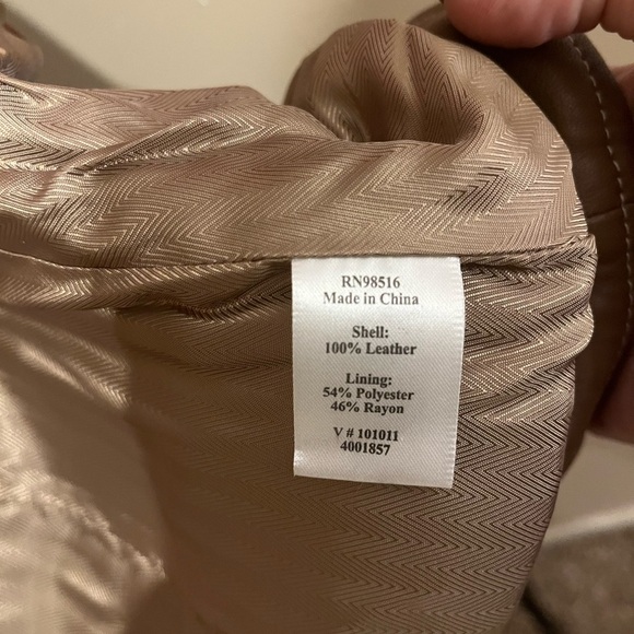 COLDWATER CREEK BROWN LAMB LEATHER VEST, size M - Picture 7 of 7